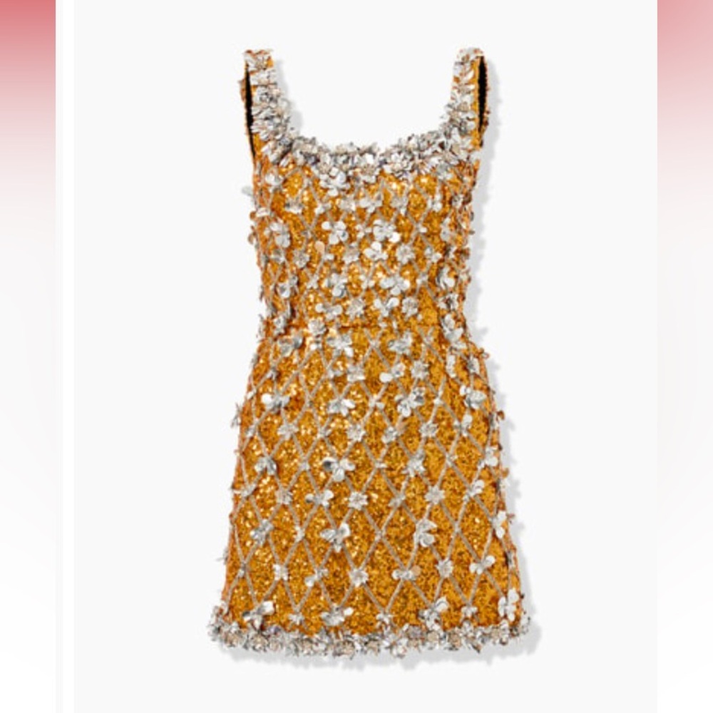 Carolina Herrera - Sequin & Paillette Mini Dress - Size 0